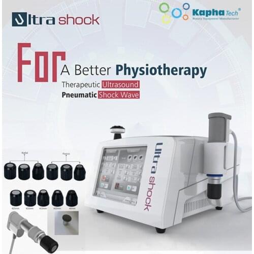 UltraShock 2 in 1 Penumatic Shockwave Machine Ultrasound Physiotherapy For Body Pain Relief Acoustic Shock Wave Therapy Machine