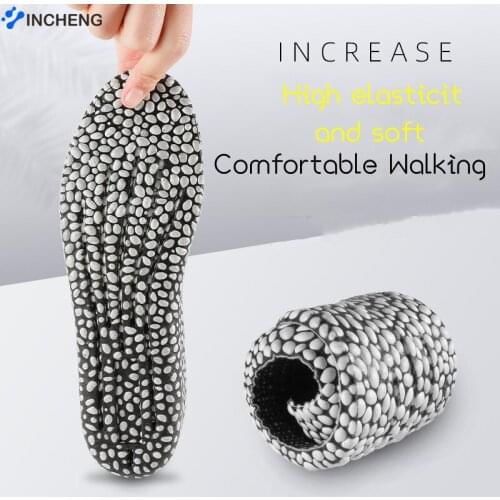 INCHENG Running Unisex Insoles For Shoes PU Popped Rice Particle Foam Breathable Soft Hiking Protects Knees Templates For Feet