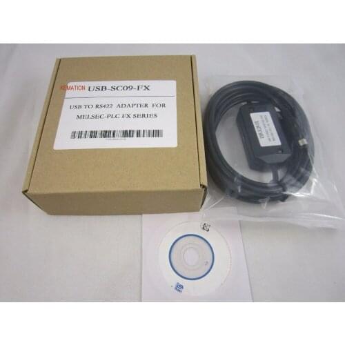 USB/RS422 Interface Adapter USB-SC09-FX Programming Cable for FX series PLC USBSC09FX 2.5m Win7/8 Support