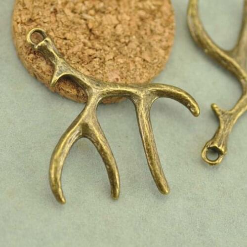 Vintage diy accessories vintage handmade diy material deer 25x60mm 5 pcs/lots