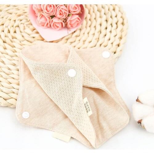 1pc 18*6cm Waterproof Menstrual Pads Reusable Women Sanitary Napkin Washable Soft Panty Liner Cloth Organic Cotton Adult Diapers