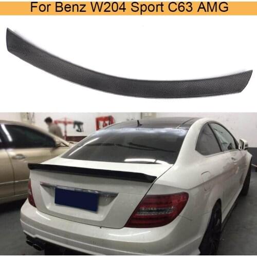 C Class Carbon Fiber Rear Trunk Boot Spoiler Wing Lip for Mercedes Benz W204 C204 C63 AMG C200 C250 C300 2 Door Coupe 2008-2014