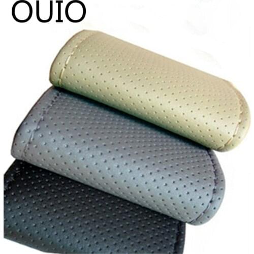 1Set Car steering wheel cover Leather Hand stitching For Kia Rio 4 3 Buick Citroen C4 C5 C3 berlingo Ssangyong kyron Rexton 2019