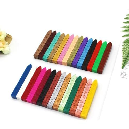 10PCS Iris Flower Pattern Antique Sealing Wax Sticks For Postage Letter Wedding Invitations Retro Vintage Wax Seal Stamp Strip