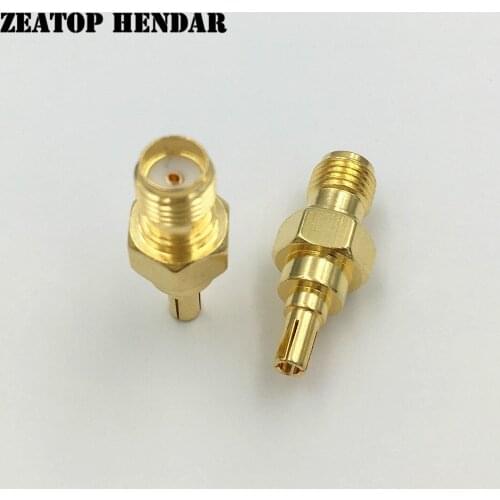 1000Pcs Brass CRC9 Male Plug to SMA Female Jack RF Antenne Connector Straight Gold Plated