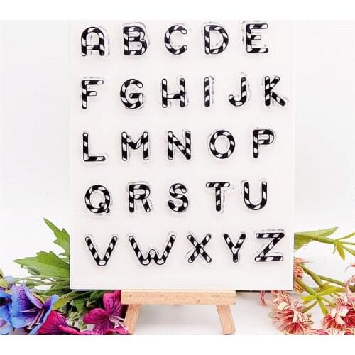 14x18CM 26 alphabet candy Transparent Seal Clear Stamps Silicone Seal Roller Stamps DIY Scrapbook Album / Card Production