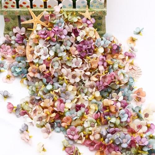50pcs Mini Multicolor Daisy Flower Head Silk Artificial Flower For Wedding Engagement Party Home Decor DIY Garland Headdress
