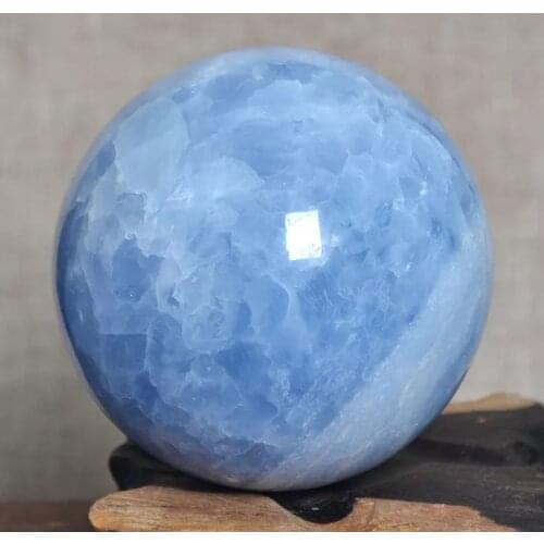 5-10cm natural blue celestine Crystal Sphere Ball from Madagascar for sale