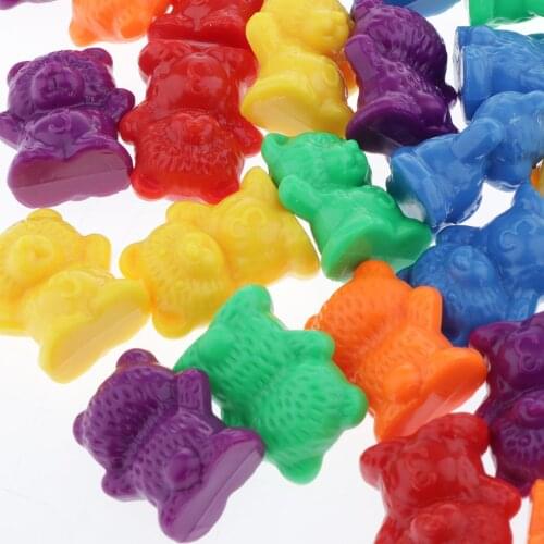 60 Pieces Learning Resources Colorful Counting Bears Educational Math Skills Toy