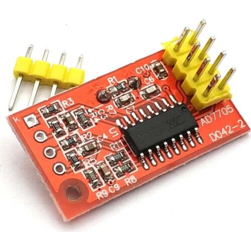 AD7705 Dual 16 bit ADC Data Acquisition Module Input Gain Programmable SPI Interface TM7705