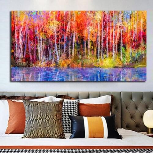 Abstract color woods large diy 5d diamond painting full square round drill mosaic embroidery kits wall decoration AA2798