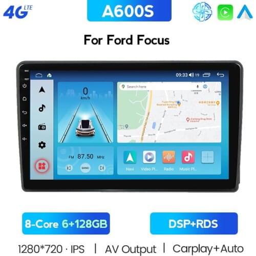 2Din Car Radio Android Car Radio GPS Navigation Multimedia Player For Ford Focus 2 Mondeo S C Max Kuga Fiesta Fusion Carplay