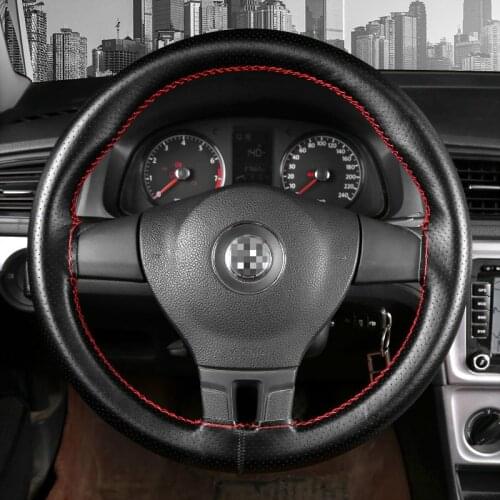Car Steering Wheel Braid Cover Soft Texture Car Covers With Needles And Thread Artificial Leather Car Styling Covers