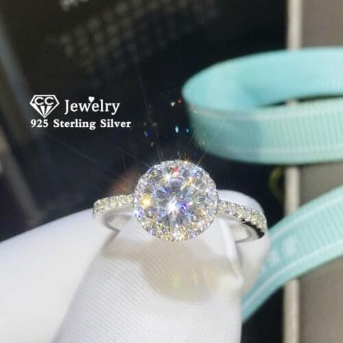 CC Simple Rings For Women Trendy Ring Cubic Zirconia Round Stone Propose Bridal Wedding Fashion Jewelry Accessories CC583