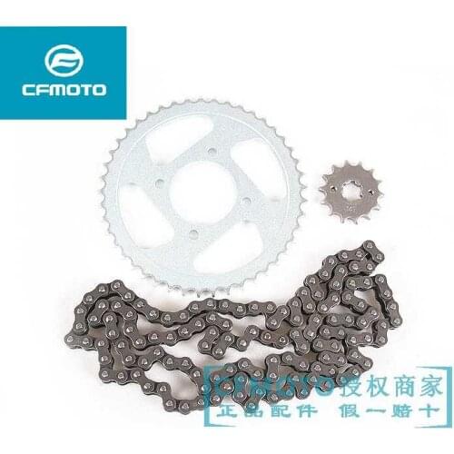 For Cfmoto Motorcycle Accessories 150nk Set Chain Front and Rear Sprocket Size Flywheel Chain Tooth Disc Driving Wheel Three