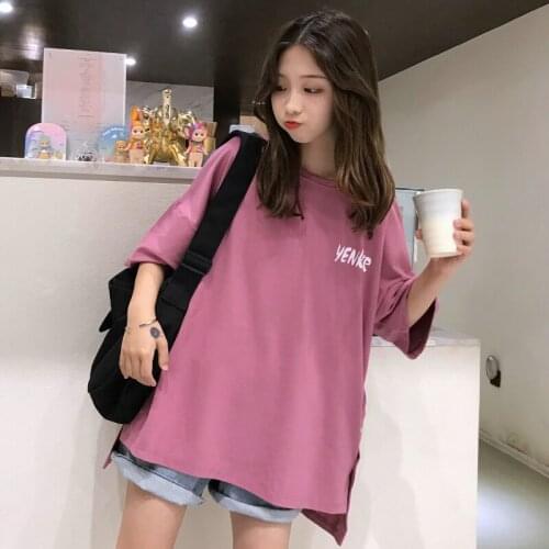 Womens T-shirts Harajuku Ulzzang Student Ulzzang Casual Loose Ins T-shirt Korean Japan Punk Tunic Lady Kawaii Tshirt For Women