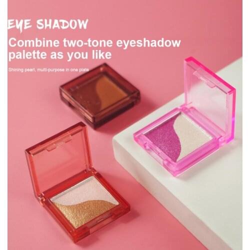 Two Color Eye Shadow Pearlescent Matte Not Easy To Smudge Eye Shadow Makeup Waterproof Glitter Eyeshadow Shimmer Cosmetics TSLM1