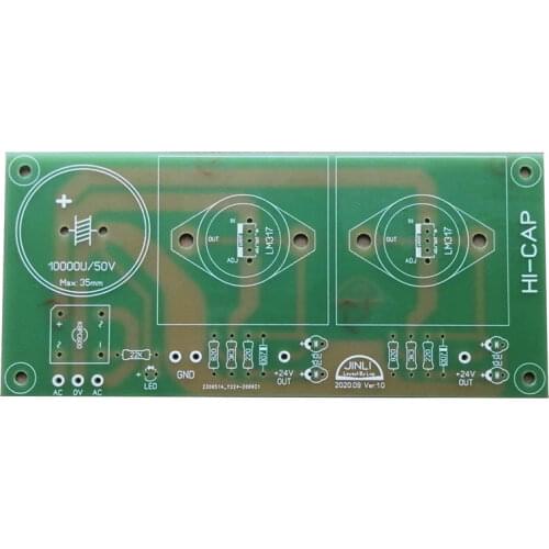 HICAP LM317 dual-channel stabilized power supply board bare PCB