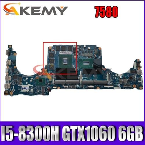 Brand New I5-8300H GTX1060 6GB FOR DELL VOSTRO 7580 Laptop Motherboard DDK51 DDK52 DDK52 LA-E994P CN-0HN90M HN90M 100%Tested