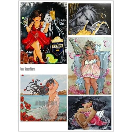 Full Square/Round Drill 5D DIY Diamond Painting "Sexy fat woman" 3D Embroidery toilet woman Cross Stitch Mosaic Rhinestone Home