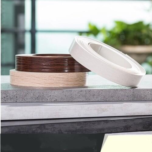 Preglued PVC Edgeband Edging Edge Banding for Wood Kitchen Wardrobe Board 21mm x 5m 10m 1.5mm thick Wood Grain
