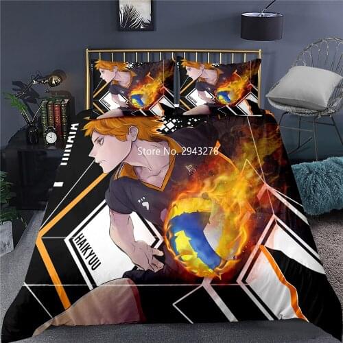 Cartoon Pattern Sports Teenager Bedroom Decoration Duvet Cover Pillowcase Linen Bedding Set Colorful Printed Home Textile