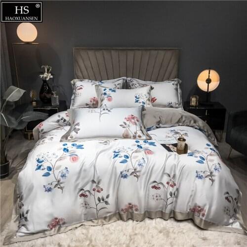 Cherry Pear Passion Flowers Tencel Lyocell Bedding Set Summer Thin Quilt Sheets Pillowcase Duvet Cover Lightweight Comforter