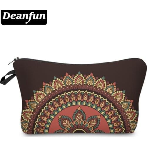 Deanfun 3D Printed Cosmetic Bags Vintage Pattern Women Makeup Organizer for Travelling Necessity 50968