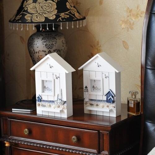 Hot Sell New Home Furnishing Decorative Wall Wooden Key Box Mediterranean Style Home Furnishing Wooden Key Box home decor