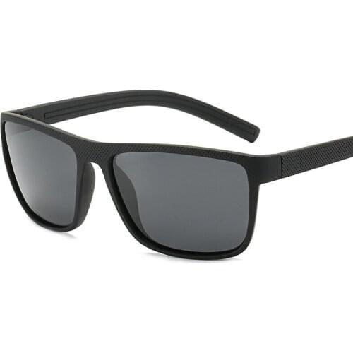 Mens Polarized Rectangle Sunglasses Men Women Classic Square Plastic Driving Sun Glasses Male Fashion Black Eyewear Shades UV400