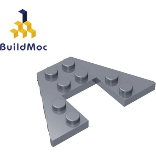 BuildMOC 47407 Wedge Plate 4 x 6 For Building Blocks Parts DIY LOGO Educational Creative gift Toys