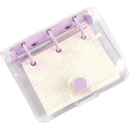 2021 New 3 Holes Mini PVC Loose Leaf Transparent Diary Notebook Pocket Traveler Planner Note Book Office Supplies