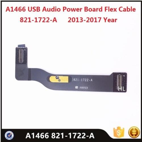 Original A1466 I/O Audio Power Board Flex Cable 821-1722-A For MacBook Air 13.3" 2013-2017 USB Adapter Wire Replacement Tested