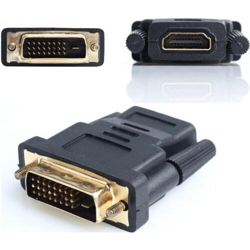 DVI-D 24+1 Dual Link Male to HDMI Female Adapter Converter Gold Plated Connector