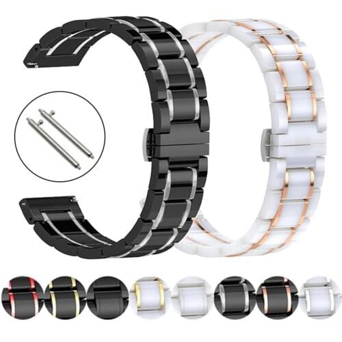 Ceramic Strap For Huami Amazfit GTR 2 47mm 42mm Bracelet Belt Band for Amazfit Stratos 3 GTS 2e mini Bip S 20mm 22mm Watchbands
