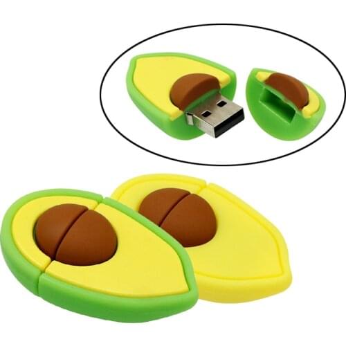 Cute Fruit Avocado Usb Flash Drive Nut Pen Drive 4GB 8GB 16GB 32GB 64GB Flash Memory Stick Storage Pendrive U Disk Mini Gifts