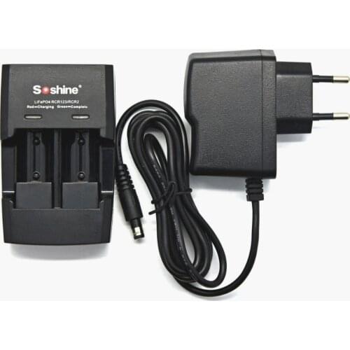 Soshine S5(Fe) Intelligent Independent LiFePO4 Battery Charger For RCR123 / RCR2 / 16340 / 17335 LiFePO4 Battery