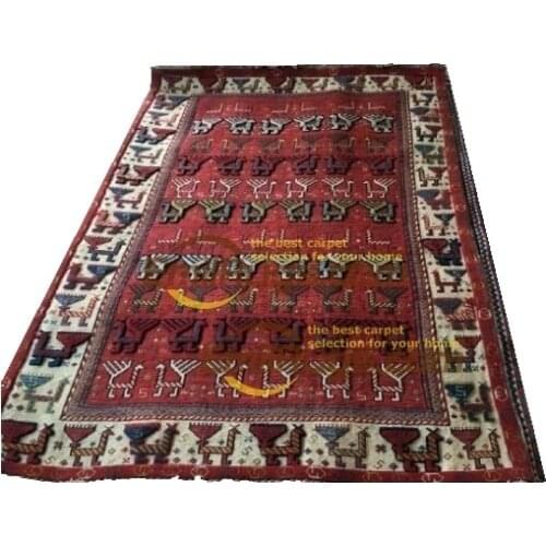 SOUMAK Sue mike pure New Zealand wool hand-woven exotic ethnic wind woven carpet 09 140CMx192CM 4.6'x6.3' gc172souyg28