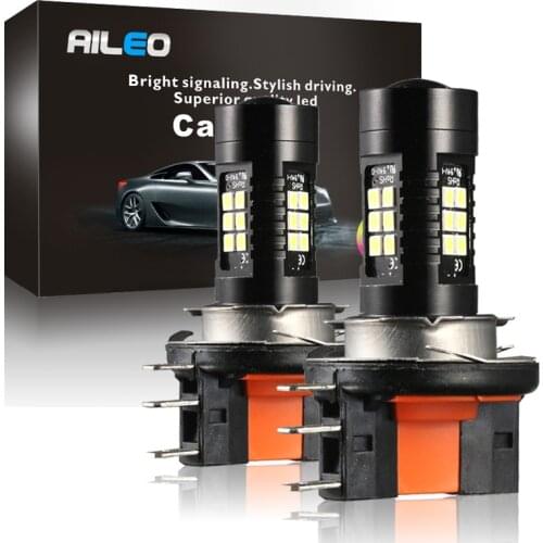 AILEO Car H15 LED Car Headlight Bulbs 6W 1200LM High beam 12V 21-SMD 3030 Conversion Driving Light 6500K For VW Audi BMW