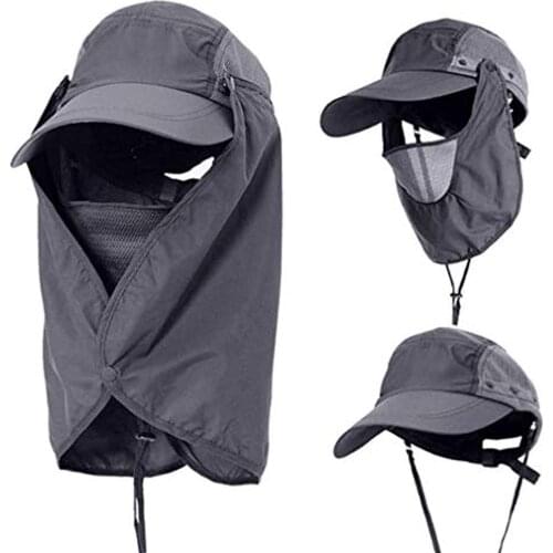 Outdoor Sun Hat Fishing Cap for Man Woman,360°UV Protection Removable,50 UV Protection Outdoor Hiking Jungle Mountain Cap
