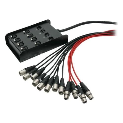 High quality KL Audio 12 Channel 8x4 30' Pro Drop Extension XLR Snake Cable 12x30