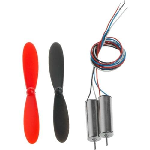 1 Pair DC 3.7V 720 Mini Model Helicopter Coreless Motor Propeller Great Torque