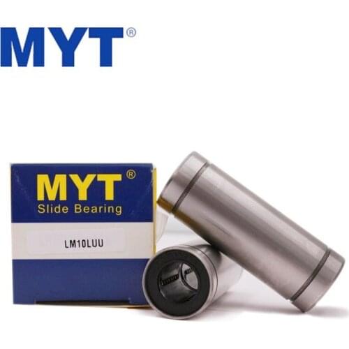 10pcs high precision MYT LM6LUU LM8LUU LM10LUU LM12LUU LM16LUU LM20LUU 8mm 10mm lengthen linear bearing ball bushing CNC parts