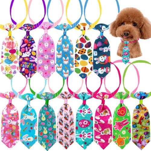 30pcs Easter Dog Accessories Dog Bows Rabbit Pet Dog Bow Tie /Ties Small Dog Cat Bowties Neckties Dogs Pets Grooming Accessories