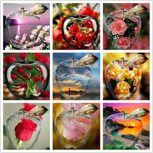 LUOVIZEM DIY 5D Diamond Painting Landscape Flower Map Full Square/Round Drill Mosaic Embroidery Cross Stitch Home Decor Picture