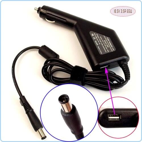 Laptop Car DC Adapter Charger Power Supply + USB Port for HP G6 G7 G15 G30 G32 G40 G41 G42 G45 G51 G52 G53 G61