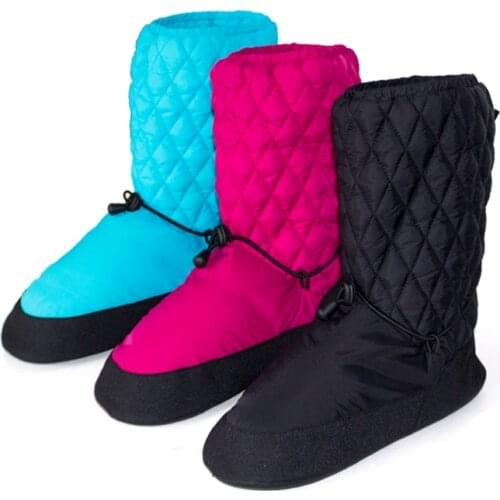 Ballet Warm Up Booties Ballerina Women Girls Point Winter Boots Ballet Dance Warm-Up Boot Girls Dance Shoes Sportswear Dancewear