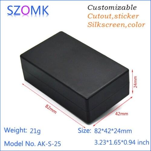 2pcs White and black color little box plastic abs plastic housing electronics box plastic electrical case for pcb 82*42*24mm