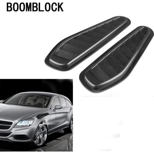 BOOMBLOCK 2pcs/set 3D Car Leaf Stickers Carbon Fiber For Opel Astra H G J Volvo S60 V70 XC90 Citroen C5 C4 C3 Subaru Forester