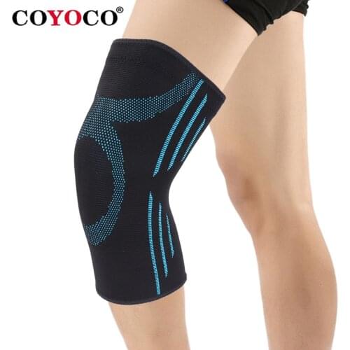 COYOCO 1 Pcs Knee Support Brace Warm for Arthritis Meniscus Tear Sports Joint Pain Relief and Injury Recovery Sky Blue Kneepad